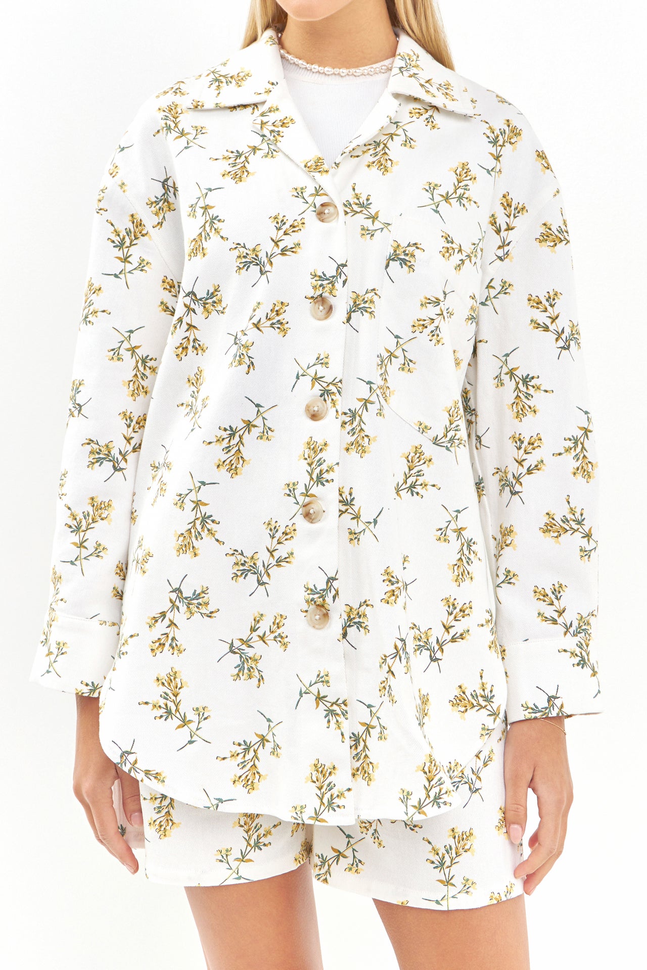 ENGLISH FACTORY - Floral Oversized Shirts Jacket - JACKETS available at Objectrare