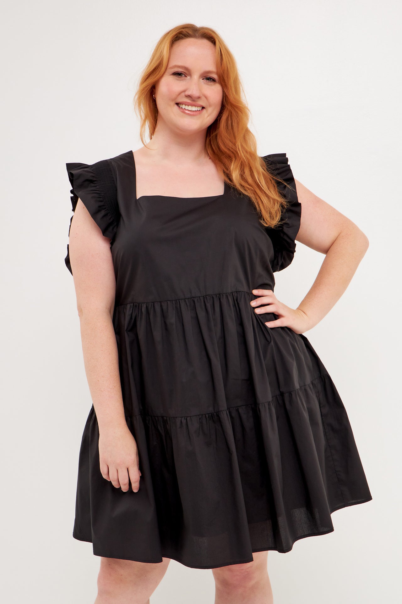 ENGLISH FACTORY - Ruffled Dreess with Smocking Detail - DRESSES available at Objectrare