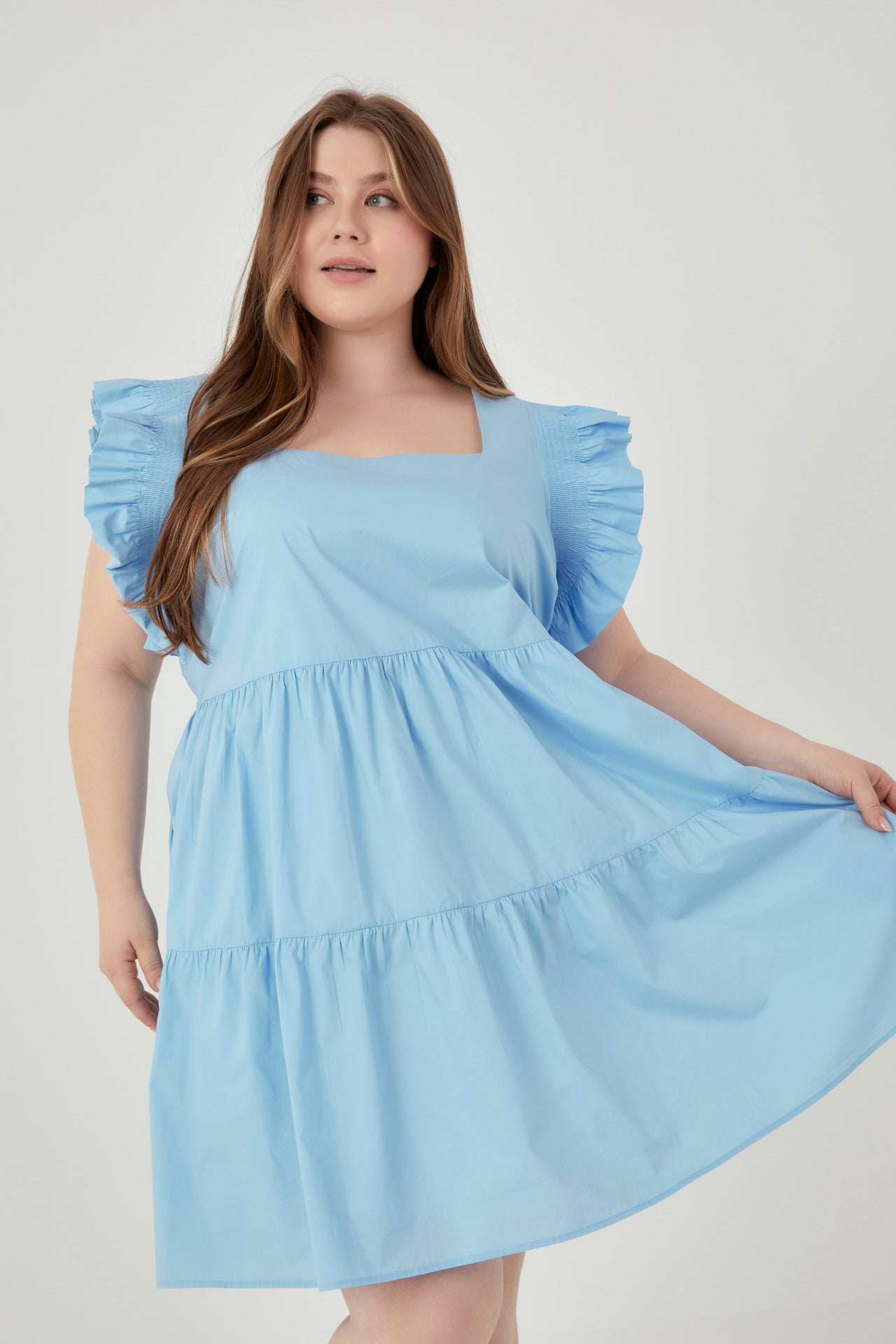 ENGLISH FACTORY - Ruffled Dreess with Smocking Detail - DRESSES available at Objectrare