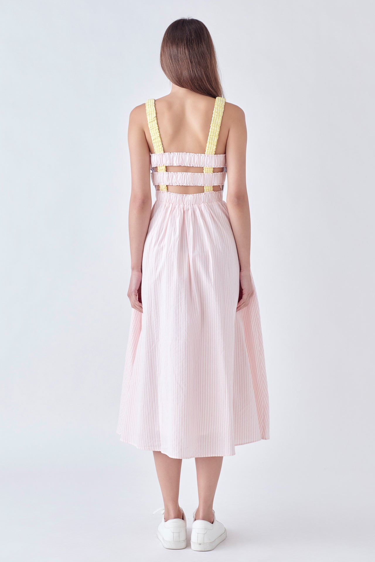 ENGLISH FACTORY - Multi Color Striped Mid Dress - DRESSES available at Objectrare