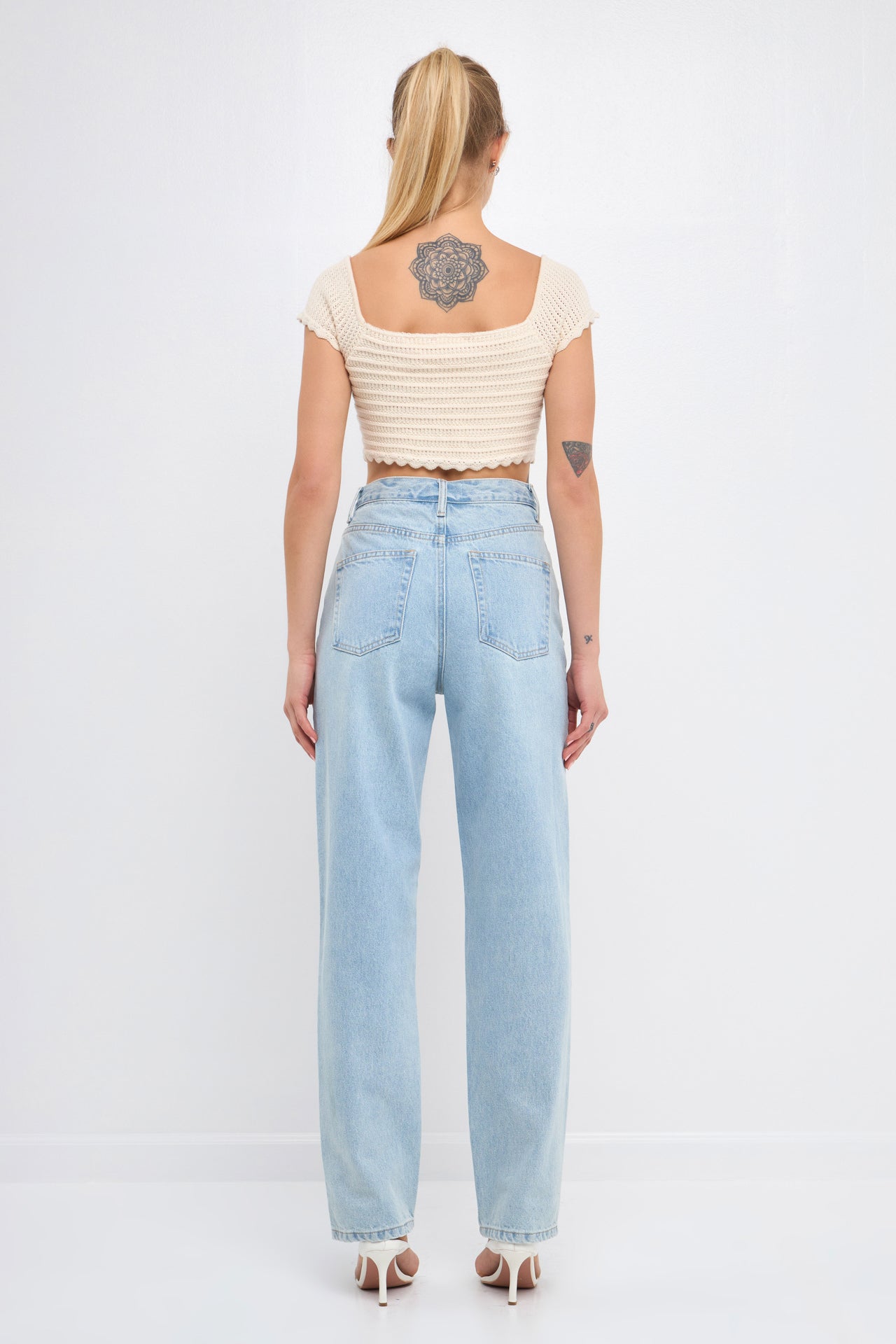 ENDLESS ROSE - Knit Top with Bow Detail - SWEATERS & KNITS available at Objectrare