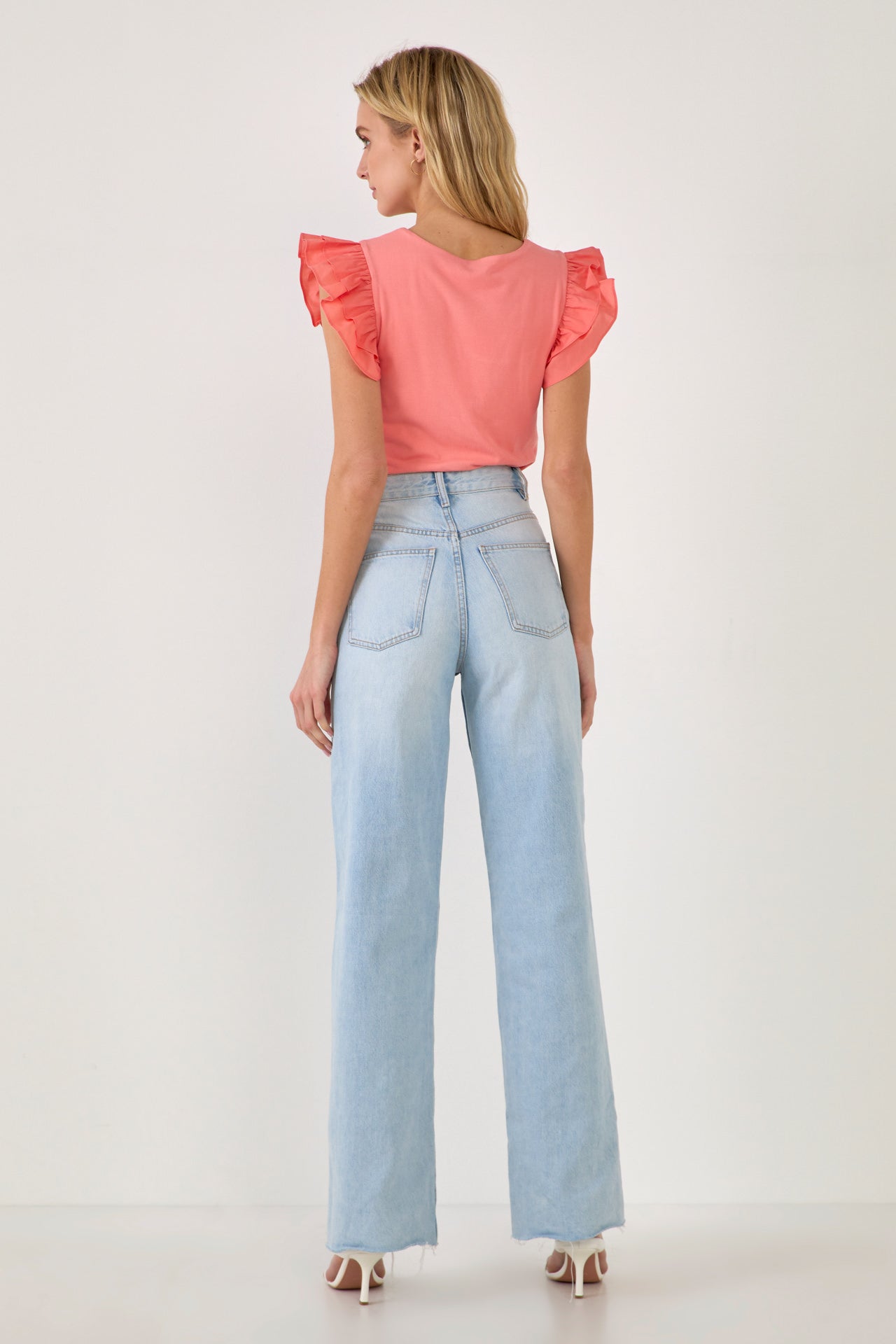 ENGLISH FACTORY - Ruffle Sleeve Tank Top - TOPS available at Objectrare
