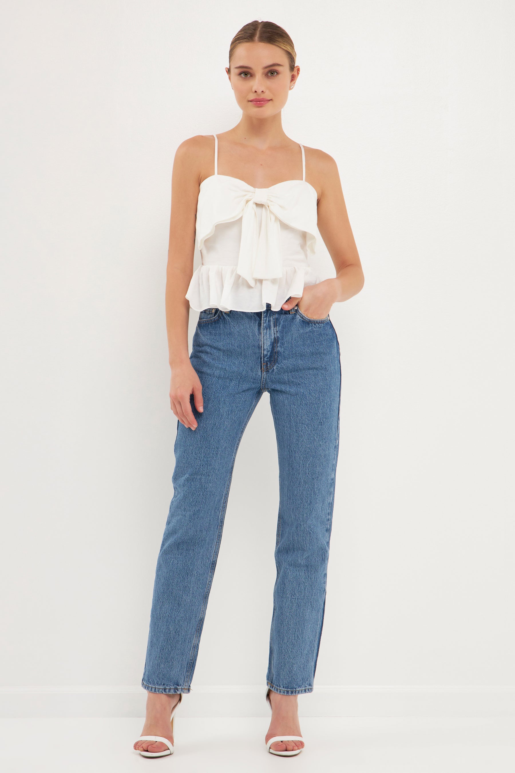 ENDLESS ROSE - Bow Camisole Top - TOPS available at Objectrare