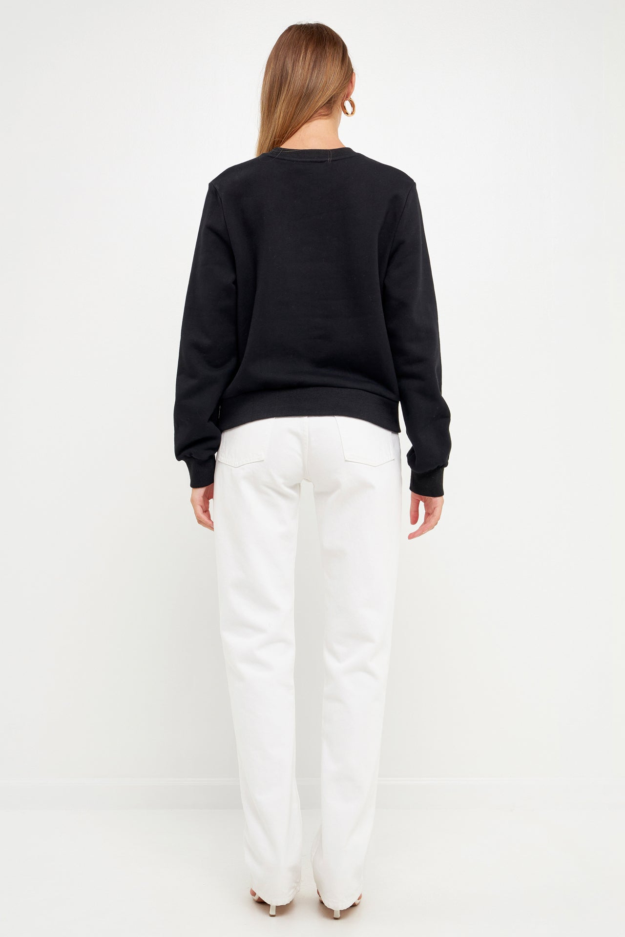 ENDLESS ROSE - Pearl Excuse My French Sweatshirt - SWEATERS & KNITS available at Objectrare