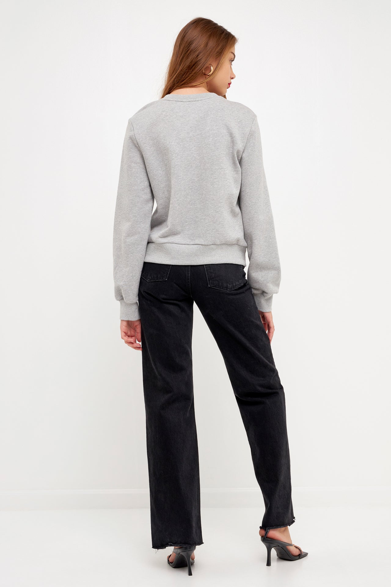 ENDLESS ROSE - Pearl Excuse My French Sweatshirt - SWEATERS & KNITS available at Objectrare