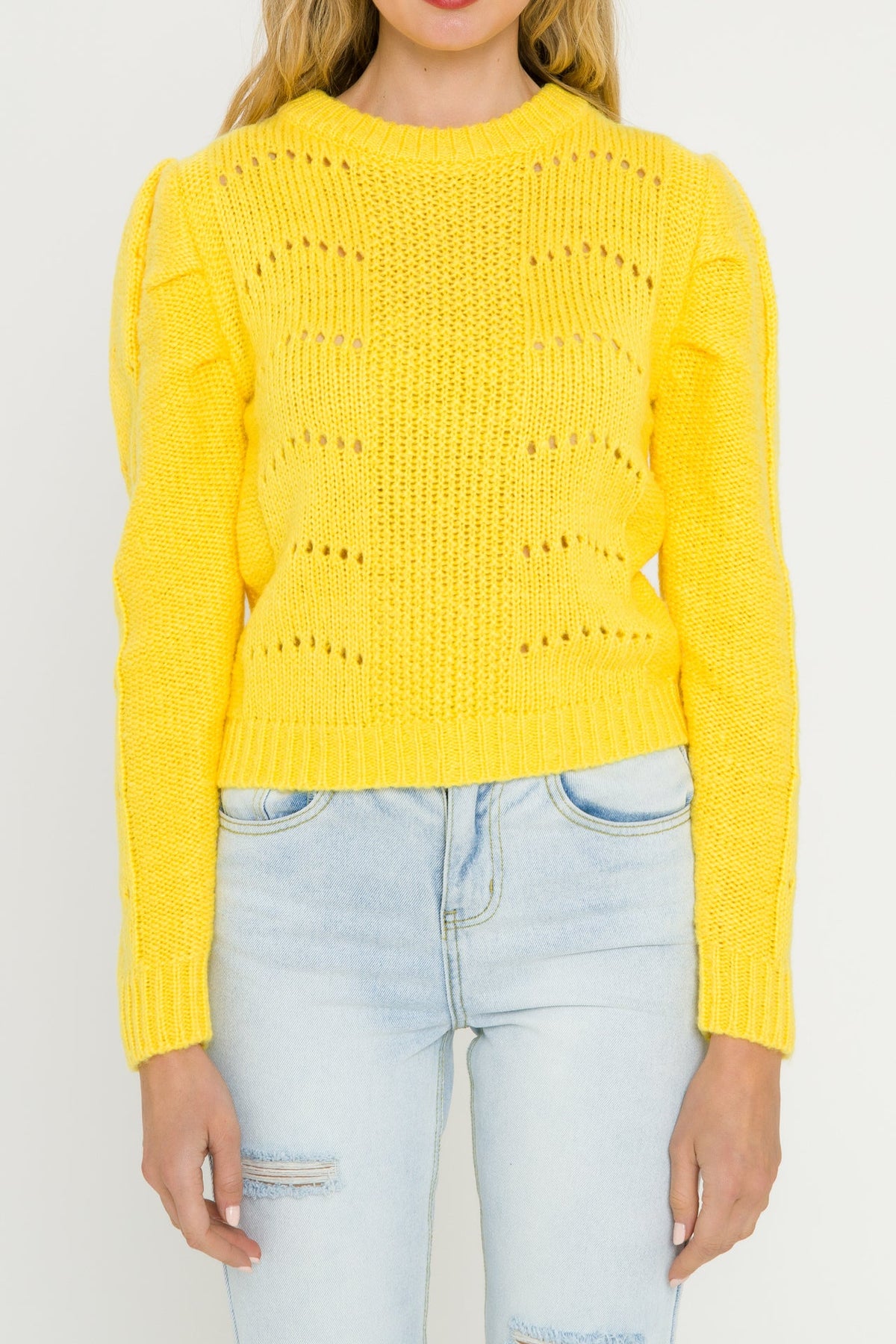 ENGLISH FACTORY - Pleated Long Sleeve Sweater - SWEATERS & KNITS available at Objectrare