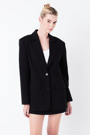 GREY LAB - Oversized Notched Collar Blazer - BLAZERS available at Objectrare