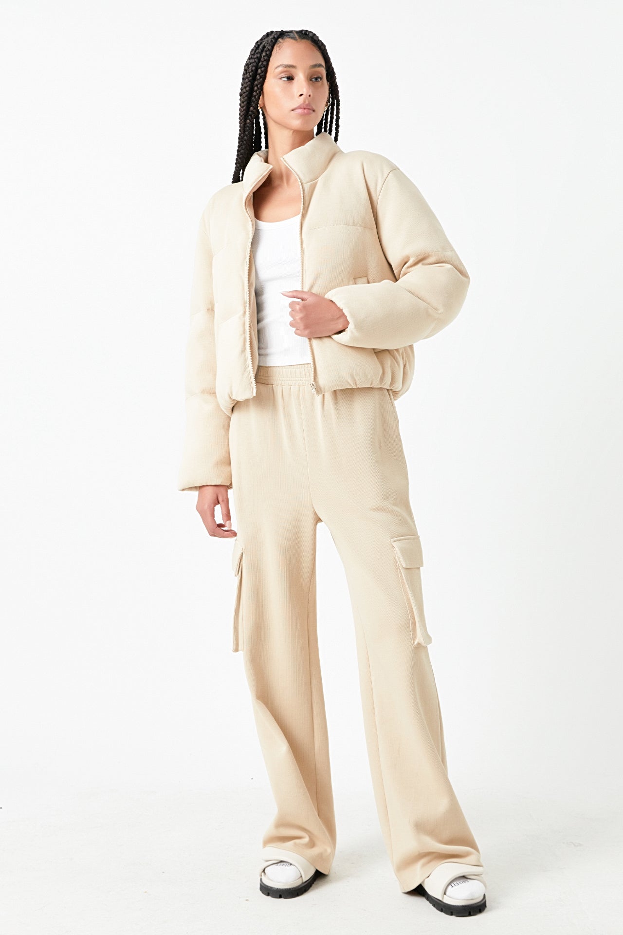 GREY LAB - Wide Knit Pants with Pockets - PANTS available at Objectrare