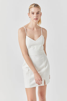 GREY LAB - Double Elastic Strap Mini Dress - DRESSES available at Objectrare