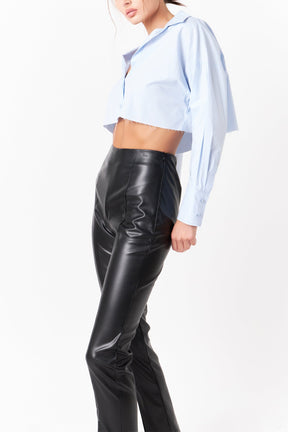 GREY LAB - Slit Detail Leggings - PANTS available at Objectrare