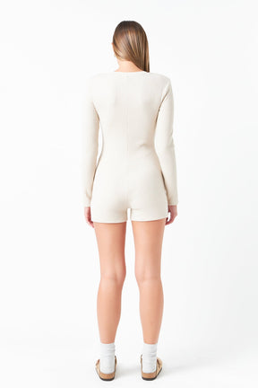 GREY LAB - Grey Lab - Ribbed Knit Romper - ROMPERS available at Objectrare