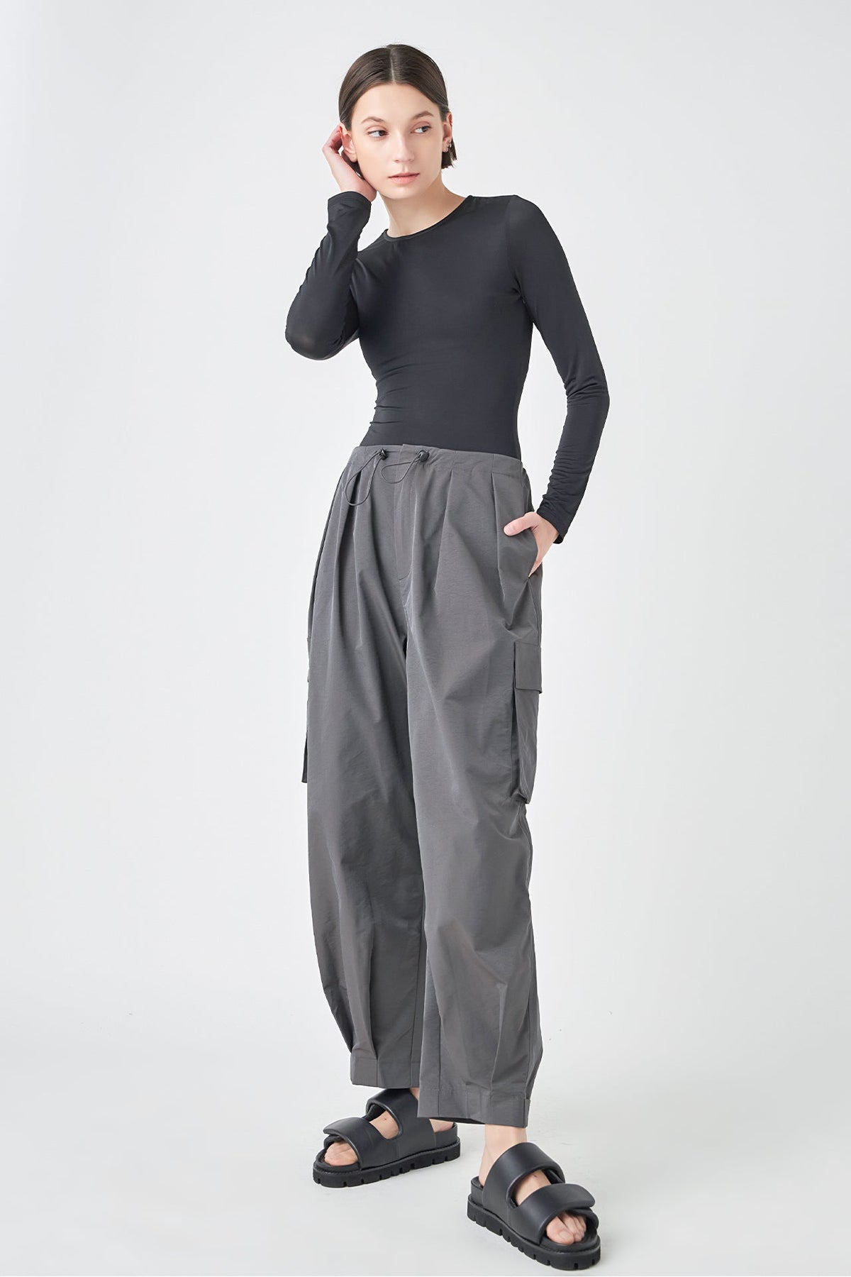 GREY LAB - Long Sleeve Soft Bodysuit - BODYSUIT available at Objectrare