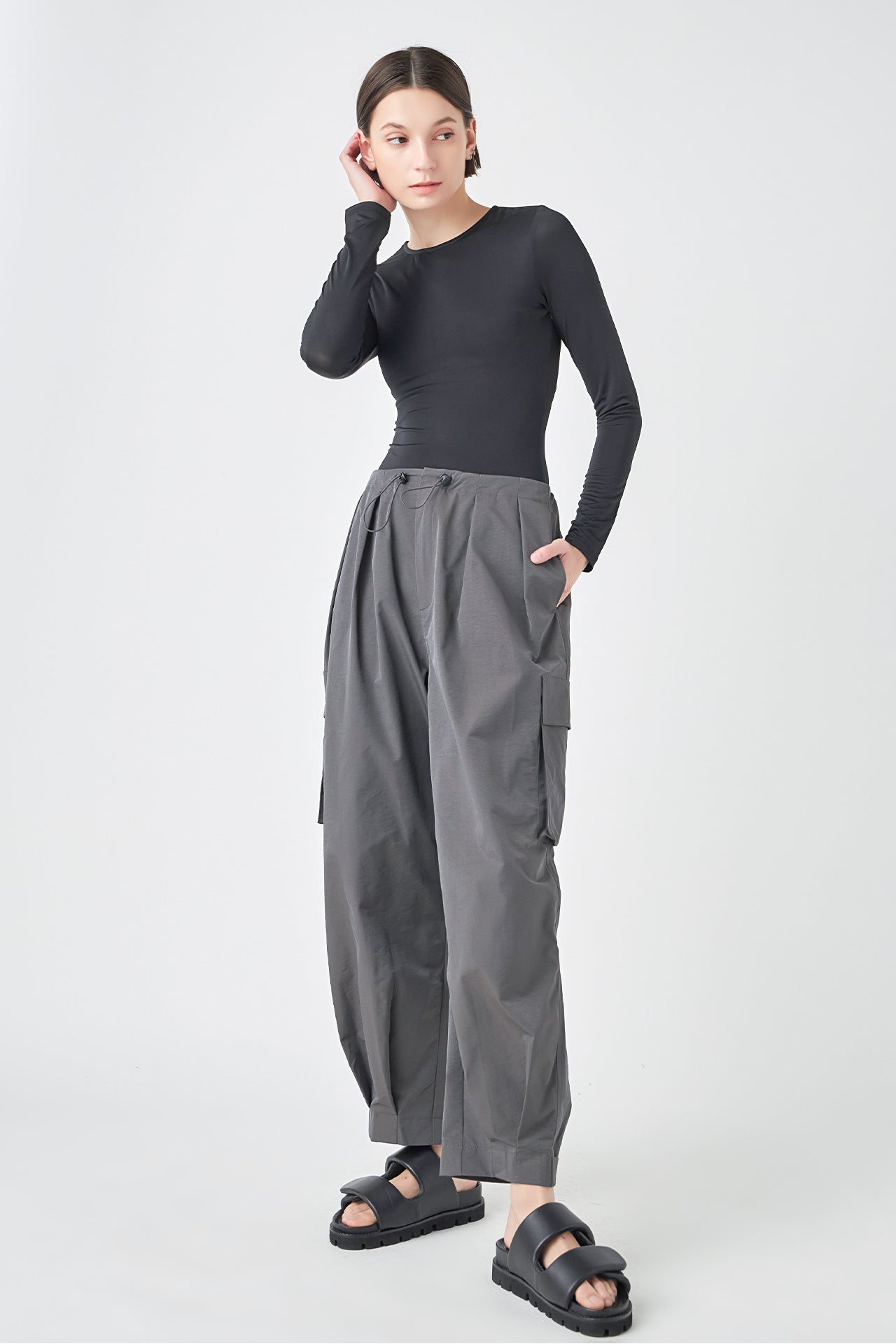 GREY LAB - Long Sleeve Soft Bodysuit - BODYSUIT available at Objectrare