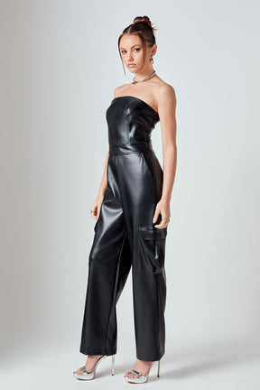 GREY LAB - Tube Top Cargo Jumpsuit - JUMPSUITS available at Objectrare
