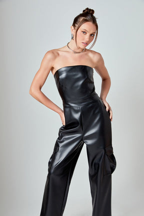 GREY LAB - Tube Top Cargo Jumpsuit - JUMPSUITS available at Objectrare