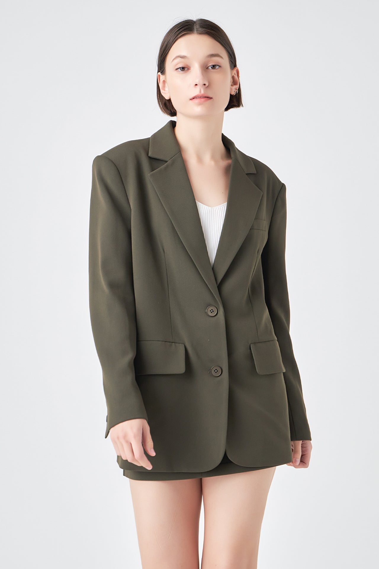 GREY LAB - Grey Lab - Oversized Notched Collar Blazer - BLAZERS available at Objectrare