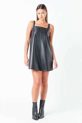 GREY LAB - Square Neck A-Line Mini Dress - DRESSES available at Objectrare
