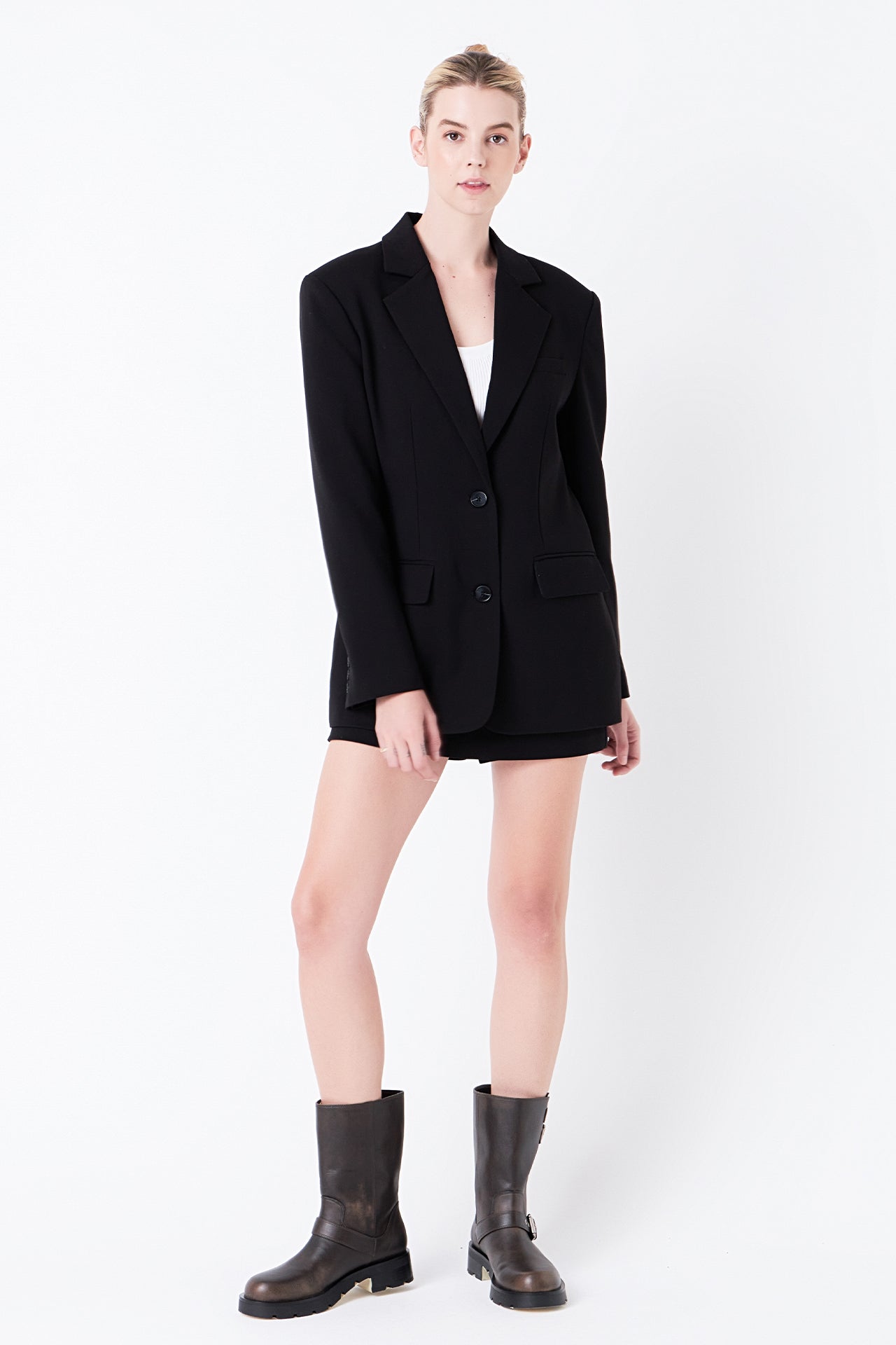 GREY LAB - Grey Lab - Oversized Notched Collar Blazer - BLAZERS available at Objectrare