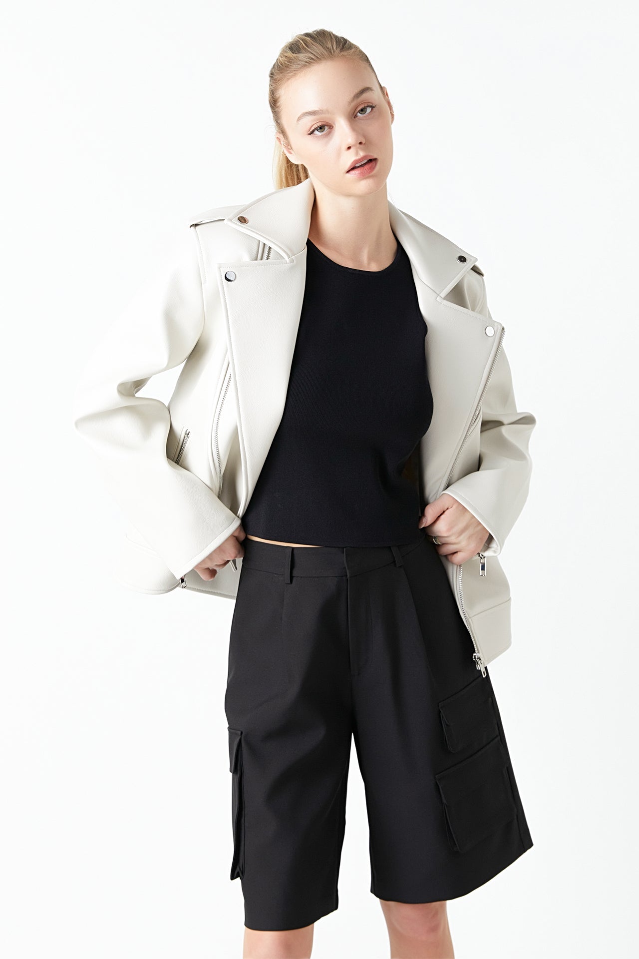 GREY LAB - Pu Bicker Jacket - JACKETS available at Objectrare