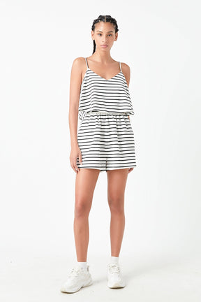 GREY LAB - Grey Lab - Stripe Knit Romper - ROMPERS available at Objectrare