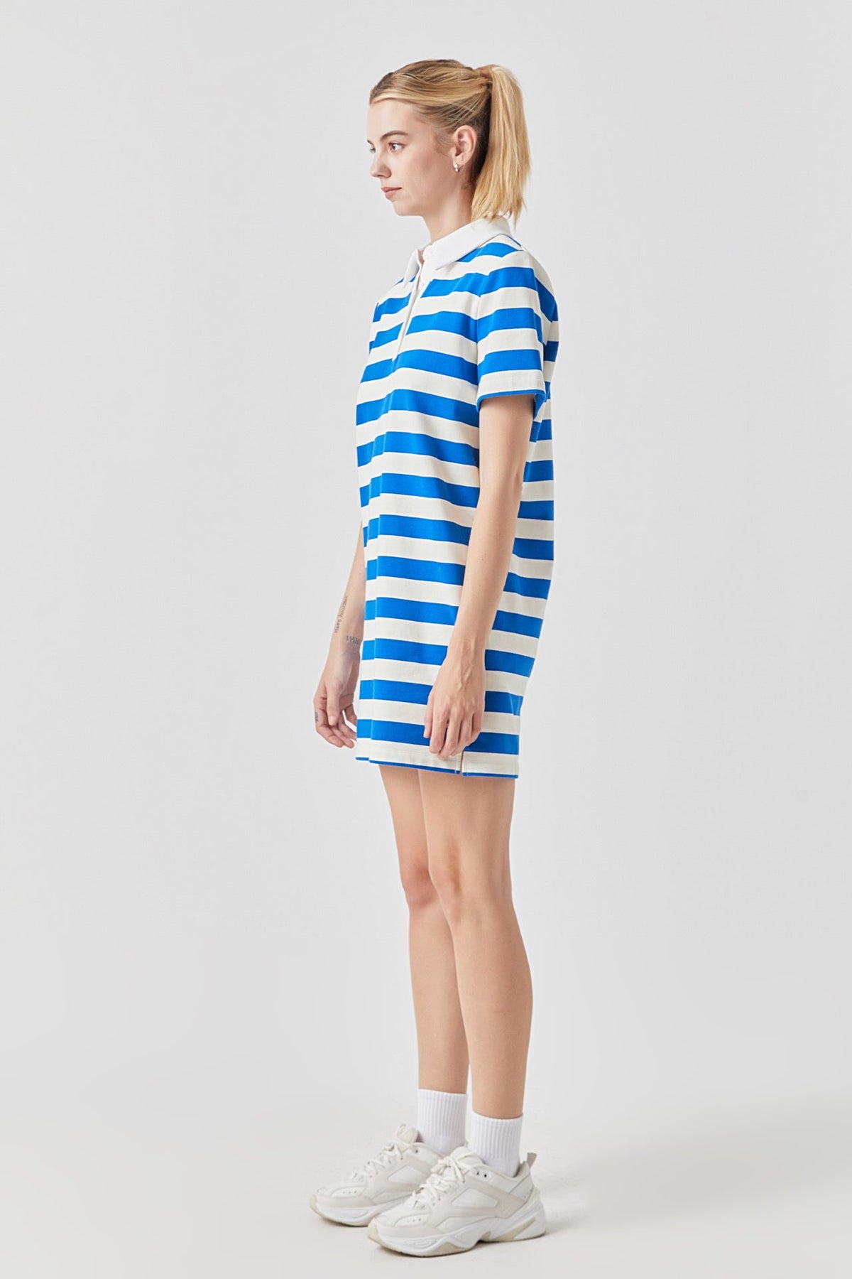 GREY LAB - Grey Lab - Stripe Collar Mini Dress - DRESSES available at Objectrare