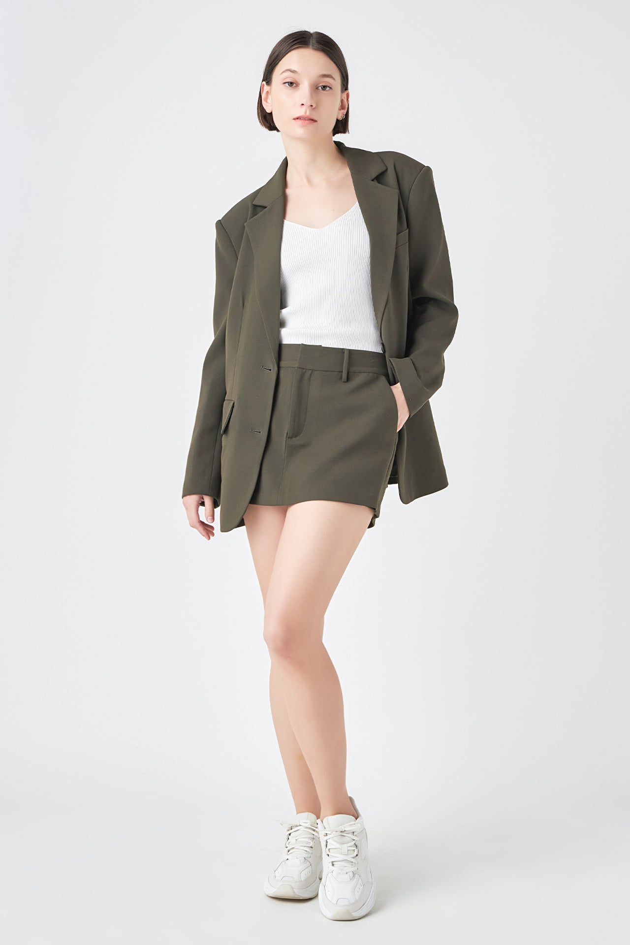 GREY LAB - Oversized Notched Collar Blazer - BLAZERS available at Objectrare