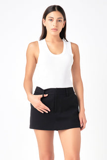 GREY LAB - Low Waisted Mini Skort - SKORTS available at Objectrare