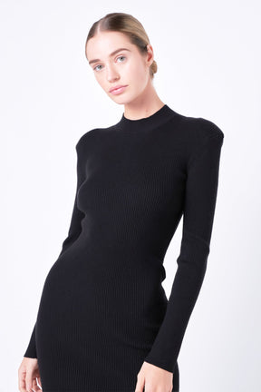 GREY LAB - High Neck Knit Dress - DRESSES available at Objectrare