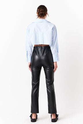 GREY LAB - Slit Detail Leggings - PANTS available at Objectrare