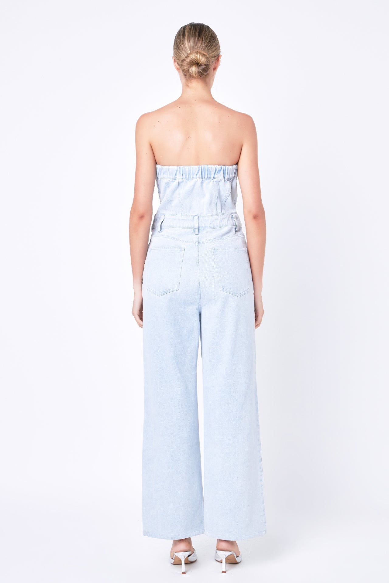 GREY LAB - Grey Lab - Corset Denim Jumpsuit - JUMPSUITS available at Objectrare