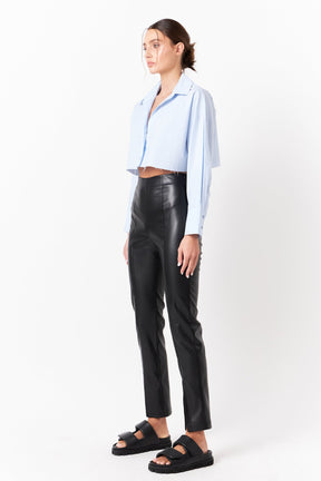 GREY LAB - Slit Detail Leggings - PANTS available at Objectrare