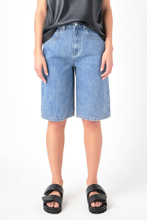 GREY LAB - Low Waisted Denim Shorts - SHORTS available at Objectrare