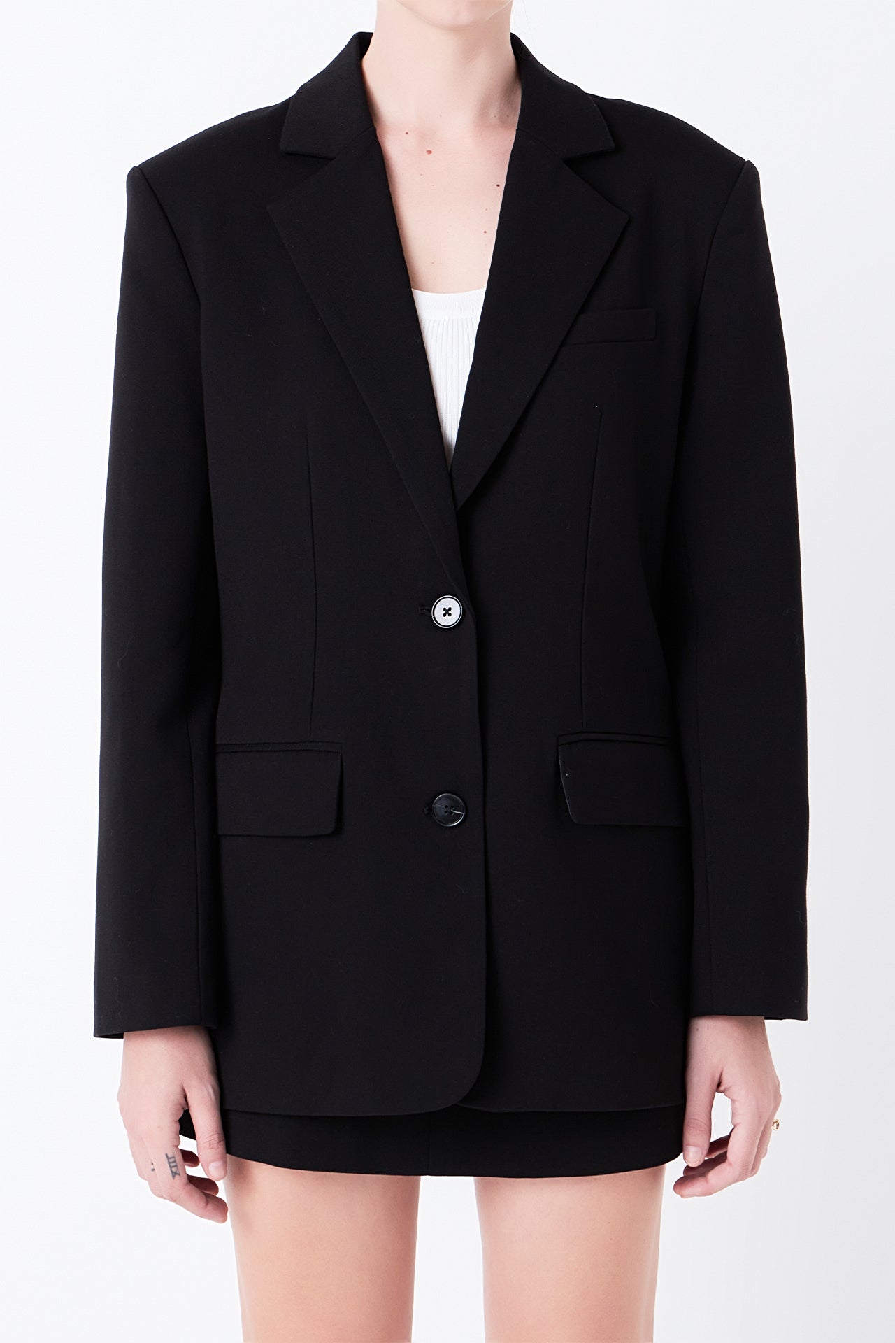 GREY LAB - Oversized Notched Collar Blazer - BLAZERS available at Objectrare