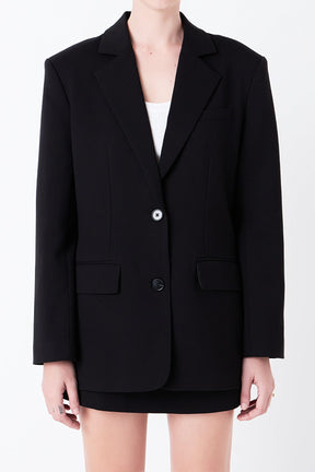GREY LAB - Oversized Notched Collar Blazer - BLAZERS available at Objectrare