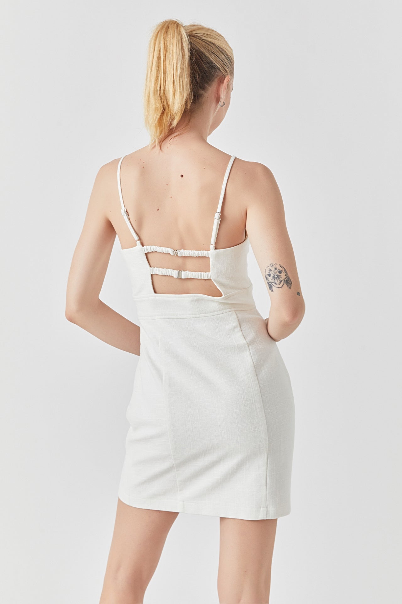 GREY LAB - Double Elastic Strap Mini Dress - DRESSES available at Objectrare