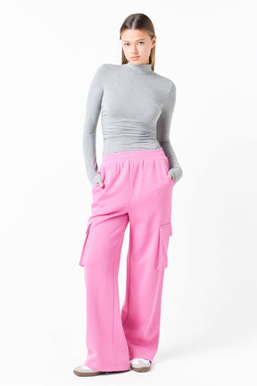GREY LAB - Wide Knit Pants with Pockets - PANTS available at Objectrare