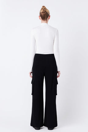 GREY LAB - Wide Knit Pants with Pockets - PANTS available at Objectrare