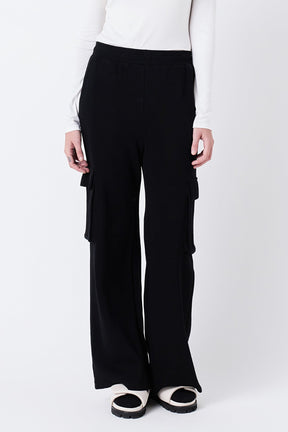 GREY LAB - Wide Knit Pants with Pockets - PANTS available at Objectrare