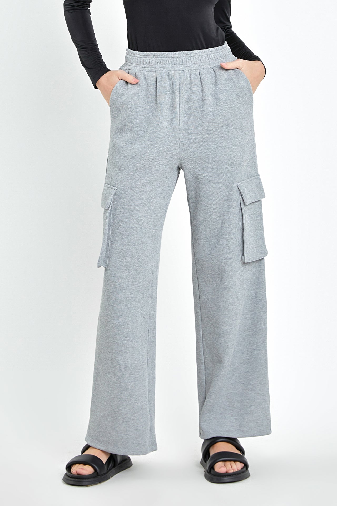 GREY LAB - Grey Lab - Wide Knit Pants with Pockets - PANTS available at Objectrare