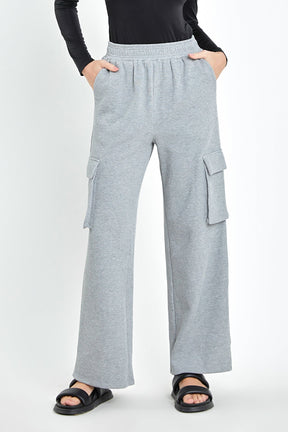 GREY LAB - Wide Knit Pants with Pockets - PANTS available at Objectrare