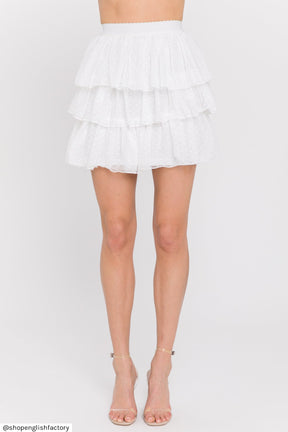 ENGLISH FACTORY - 3 Tiered Ruffled Mini Dress - SKIRTS available at Objectrare