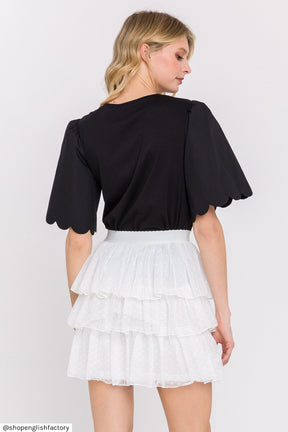 ENGLISH FACTORY - 3 Tiered Ruffled Mini Dress - SKIRTS available at Objectrare