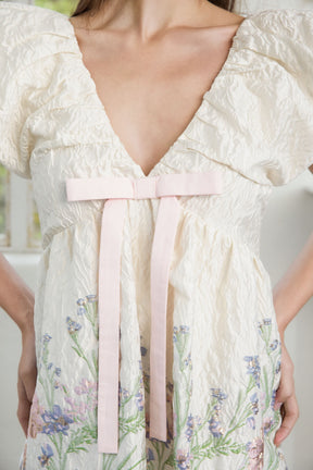 ENDLESS ROSE - Jacquard Bow Mini Dress - DRESSES available at Objectrare