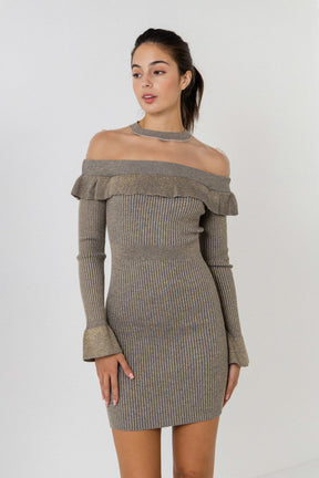 Off The Shoulder Knit Dress