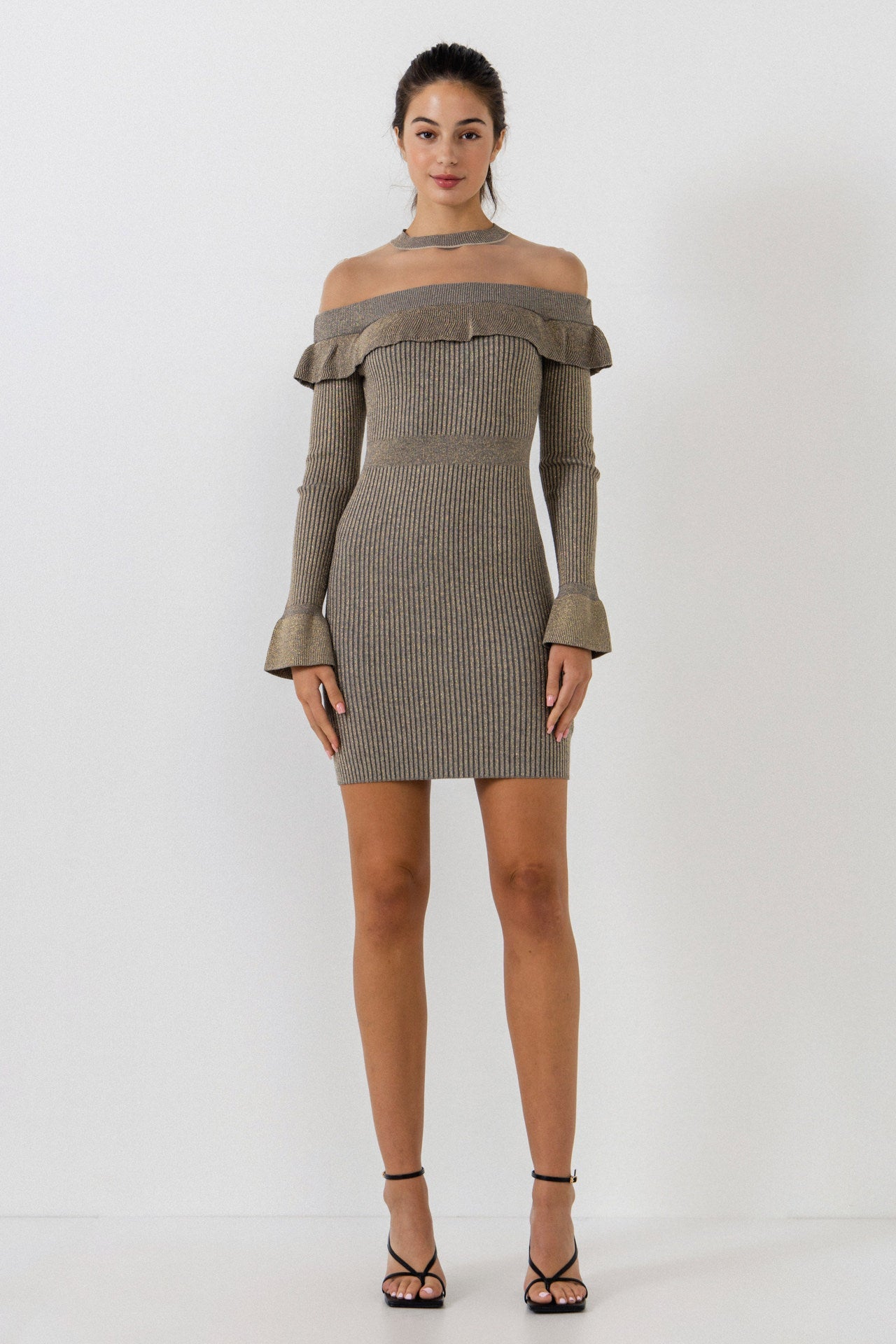 ENDLESS ROSE - Off The Shoulder Knit Dress - DRESSES available at Objectrare