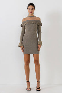 Off The Shoulder Knit Dress