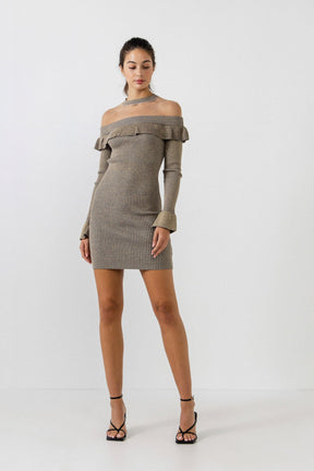 ENDLESS ROSE - Off The Shoulder Knit Dress - DRESSES available at Objectrare
