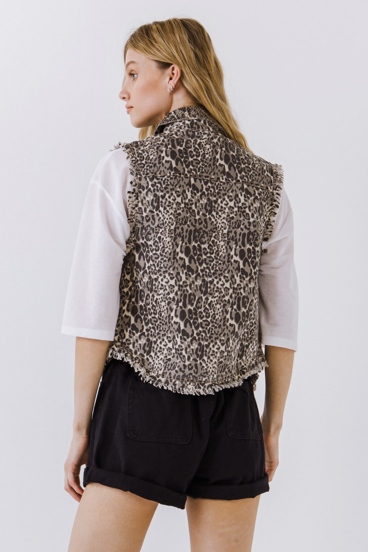 ENDLESS ROSE - Endless Rose - Animal Print Vest - VESTS available at Objectrare