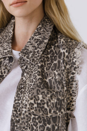 ENDLESS ROSE - Endless Rose - Animal Print Vest - VESTS available at Objectrare