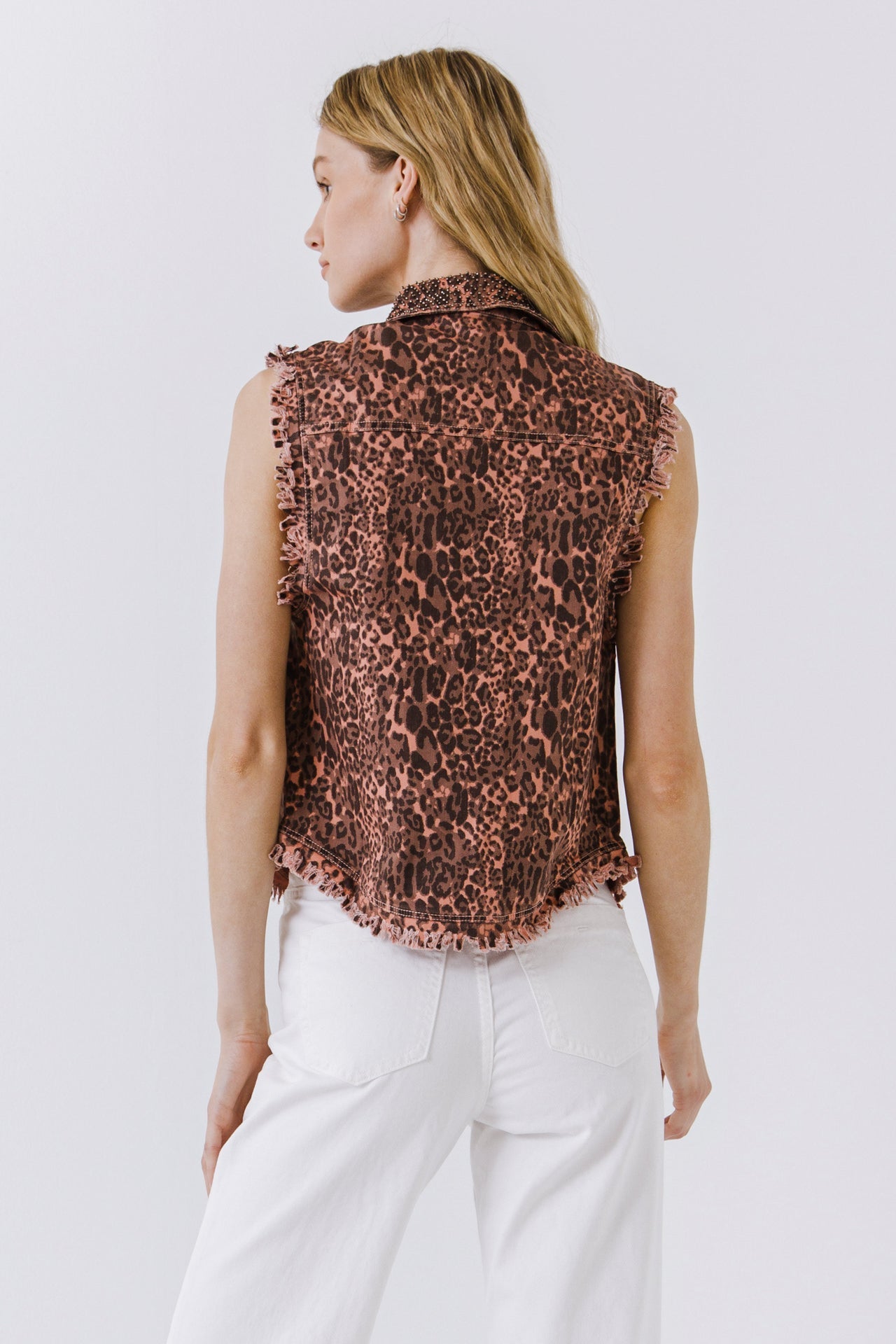 ENDLESS ROSE - Endless Rose - Animal Print Vest - JACKETS available at Objectrare